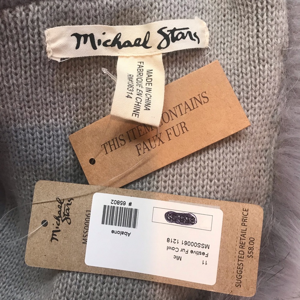 Michael Stars Vegan Fur Cowl - Picture 2 of 4